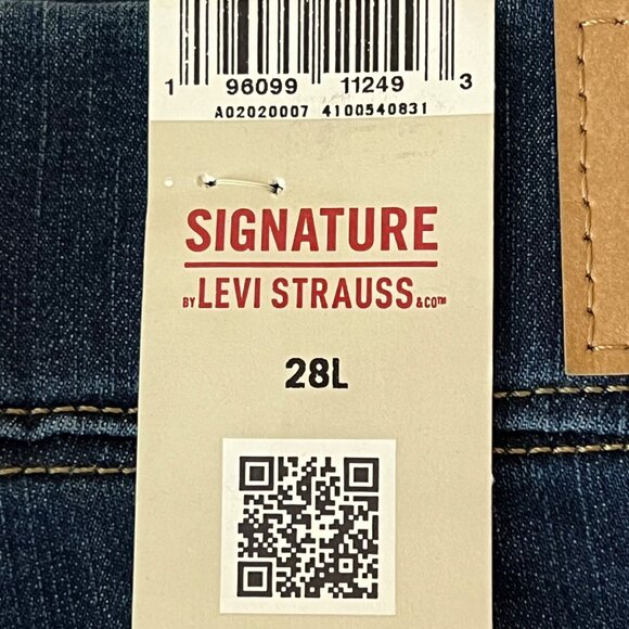 Signature Levi Strauss Women Blue Pull-On Super Skinny Jeans Sz 28L Stretch NWT - Picture 5 of 11